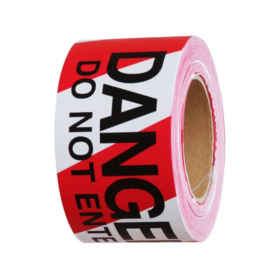 Printed Danger Do Not Enter Barricade Tape Red/White 75mm x 100m
